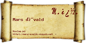Mars Évald névjegykártya